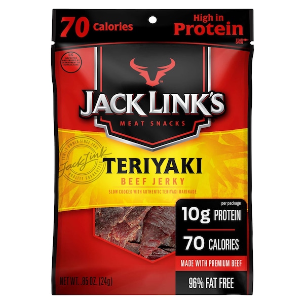 JACK LINK'S Jack Link's Beef Jerky Teriyaki .85 oz., PK48